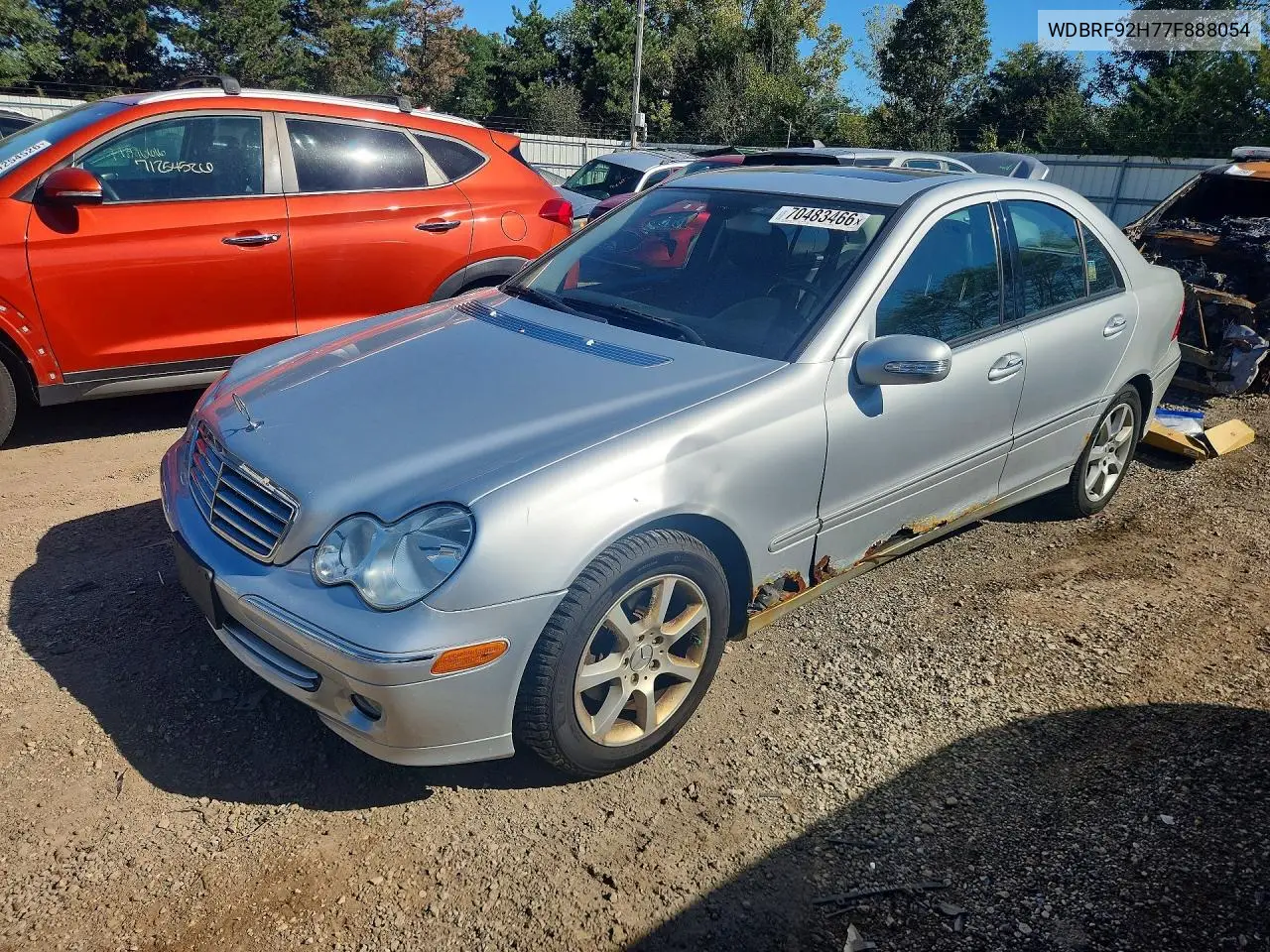 MERCEDES C-KLASSE 2007, VIN WDBRF92H77F888054