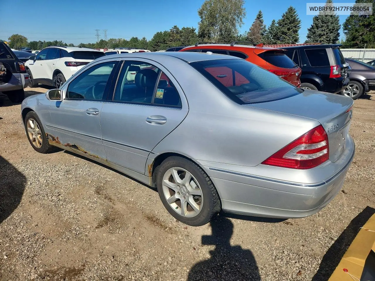 2007 MERCEDES C-KLASSE VIN WDBRF92H77F888054 — фото 2
