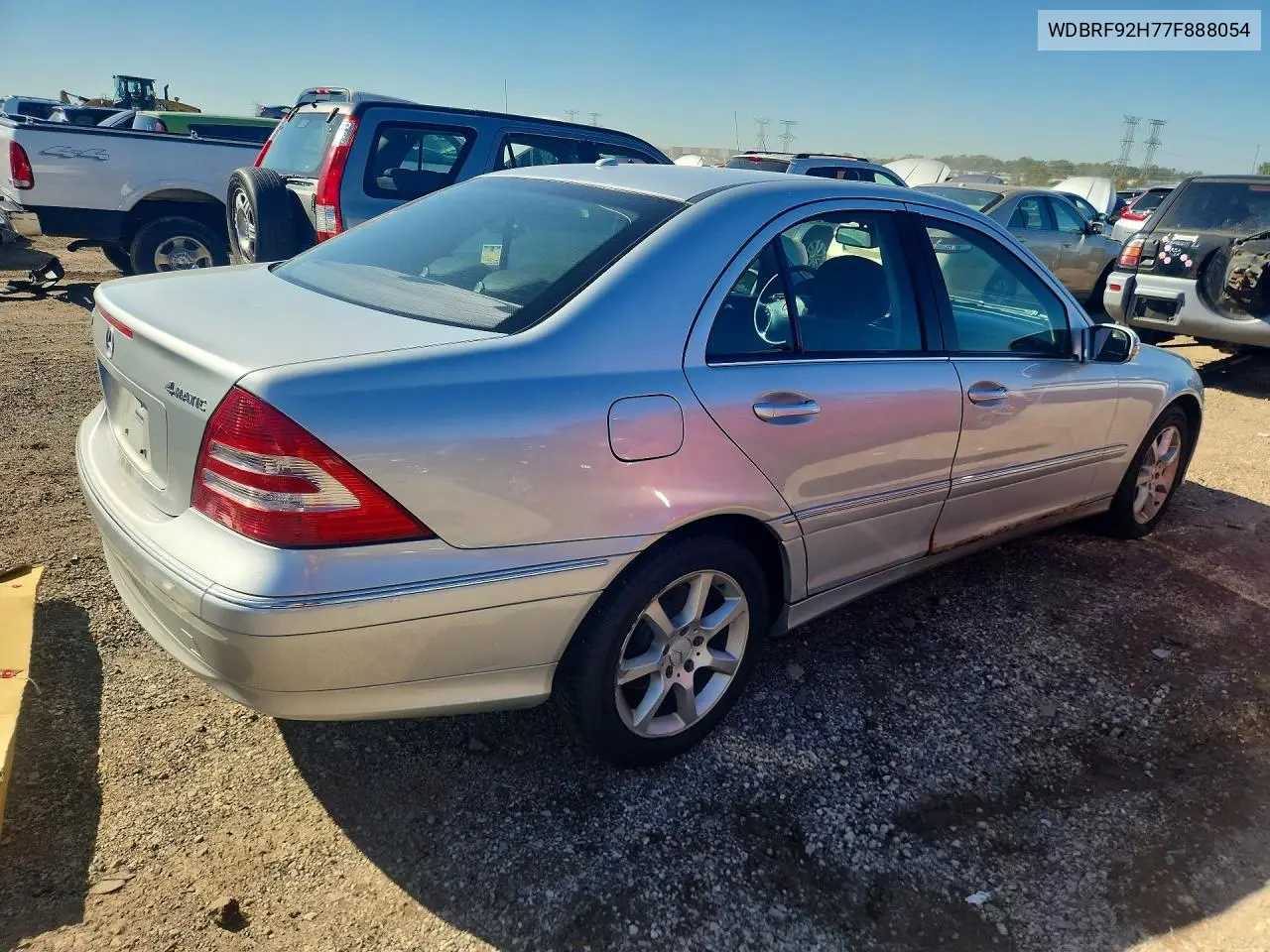 2007 MERCEDES C-KLASSE VIN WDBRF92H77F888054 — фото 3