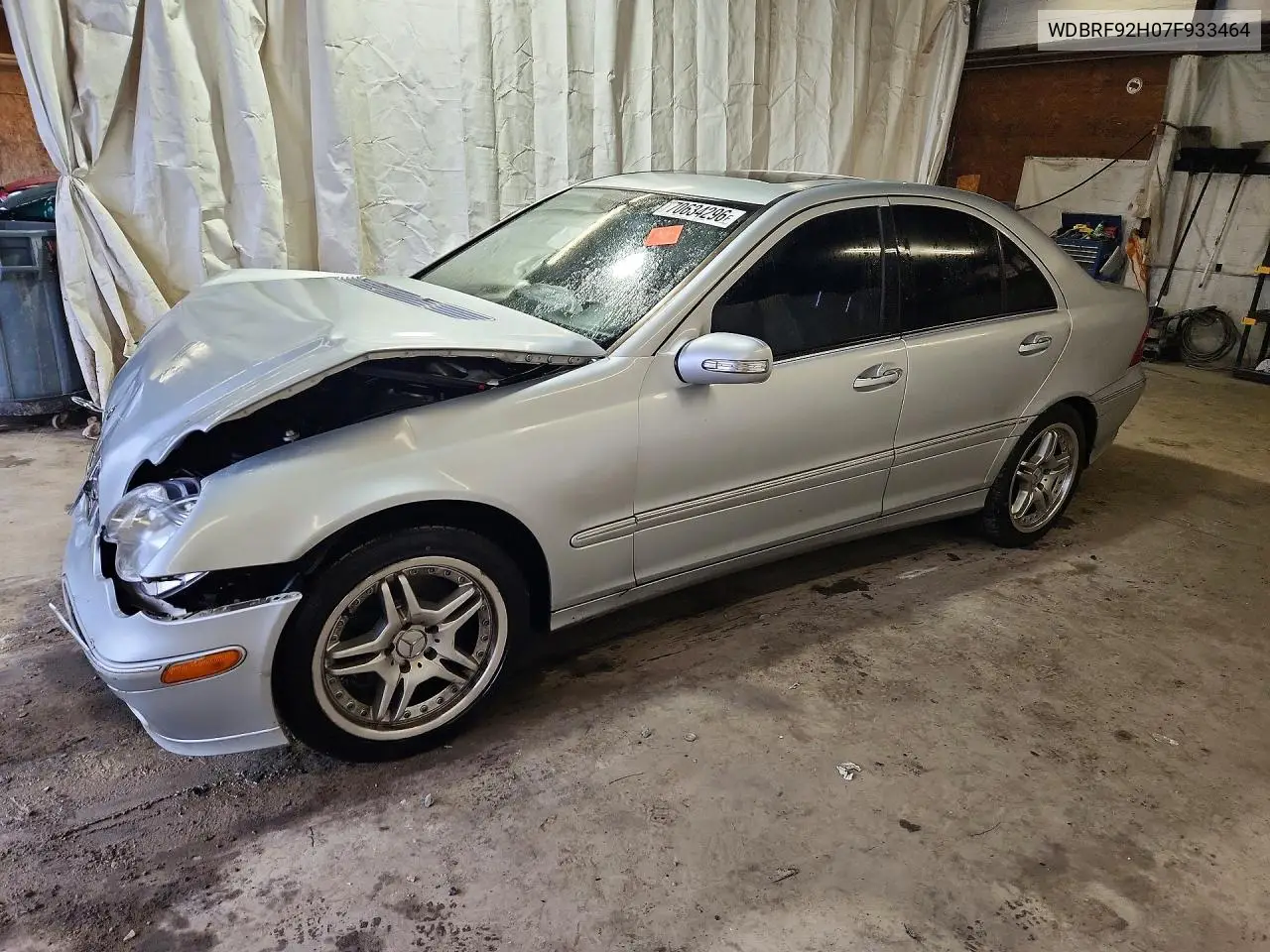 MERCEDES C-KLASSE 2007, VIN WDBRF92H07F933464