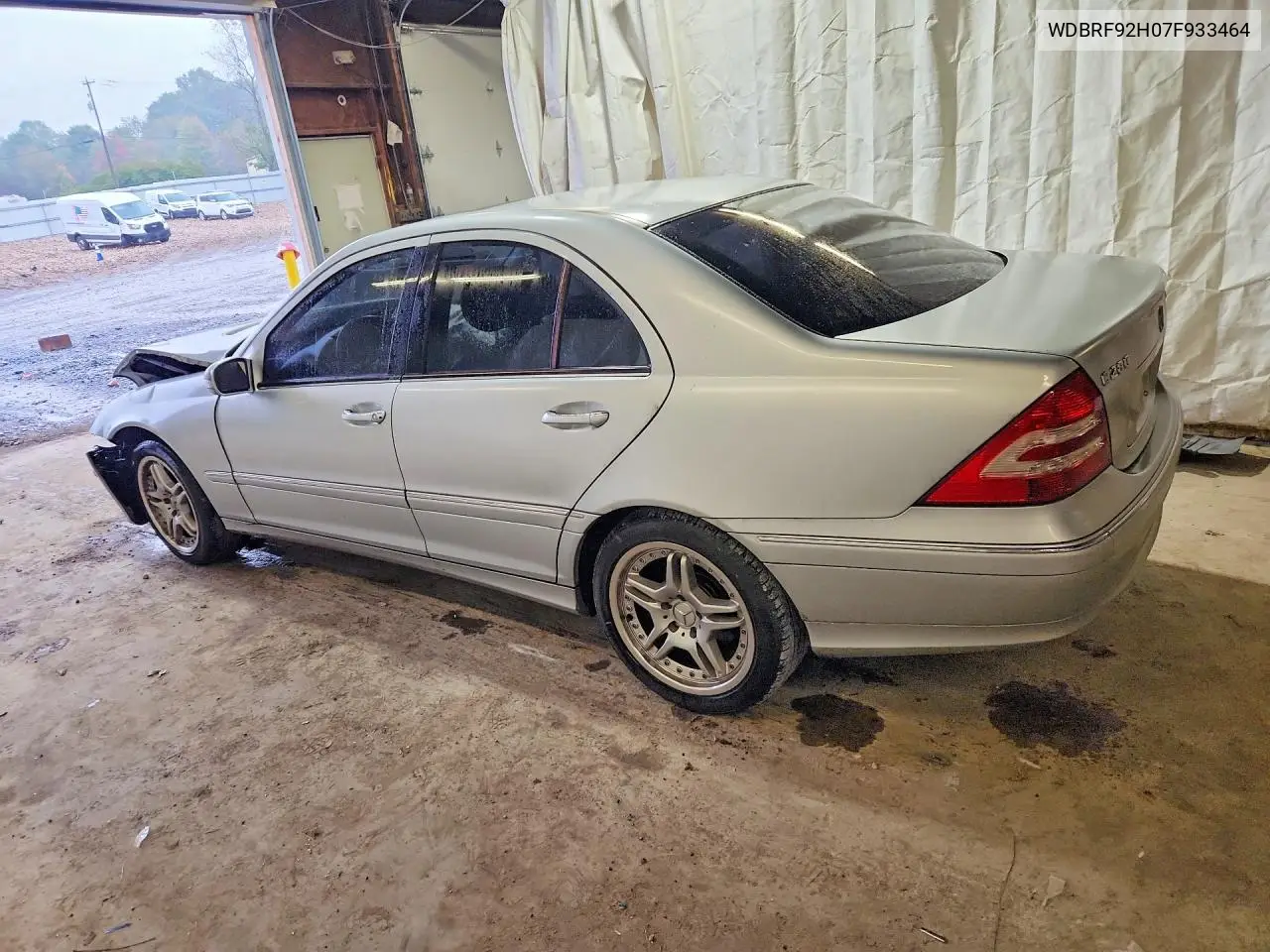 2007 MERCEDES C-KLASSE VIN WDBRF92H07F933464 — фото 2