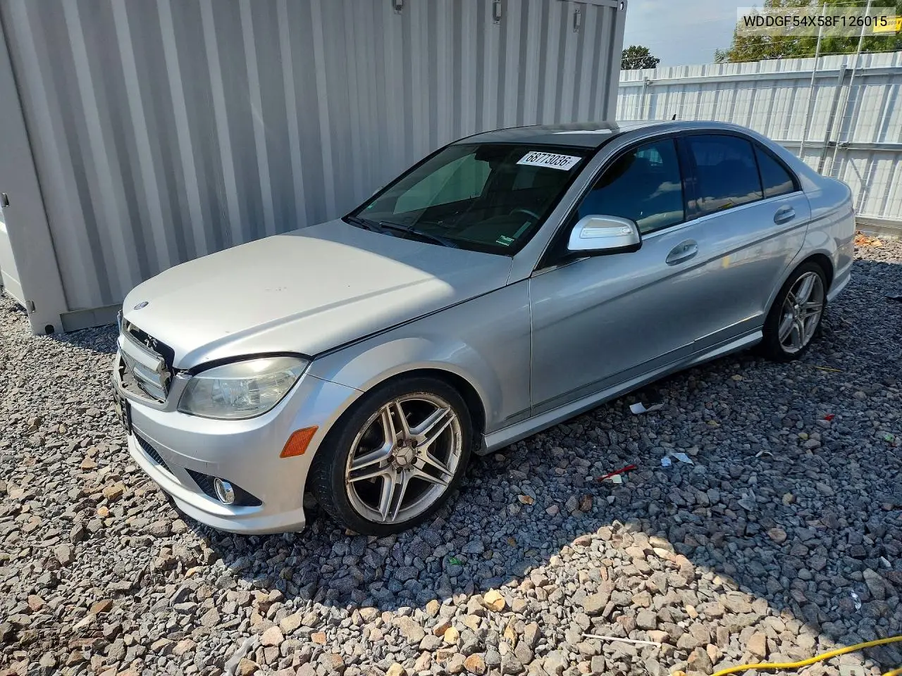 MERCEDES C-KLASSE 2008, VIN WDDGF54X58F126015