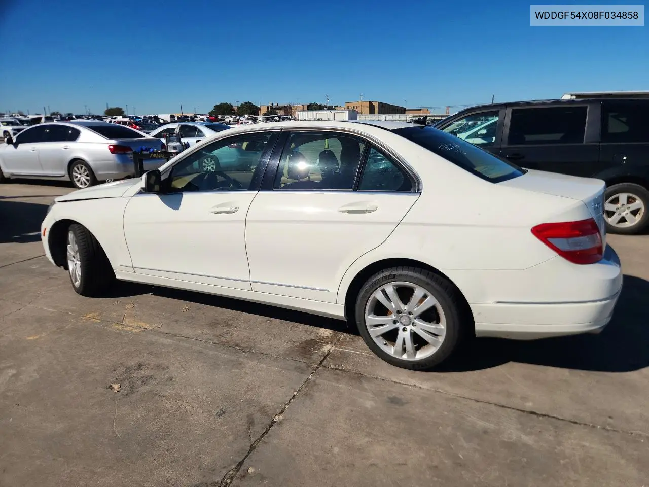 2008 MERCEDES C-KLASSE VIN WDDGF54X08F034858 — фото 2