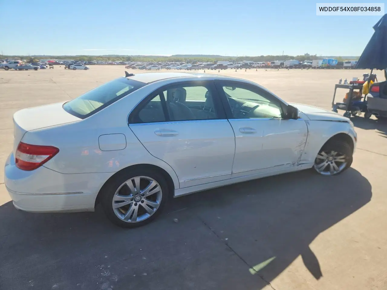 2008 MERCEDES C-KLASSE VIN WDDGF54X08F034858 — фото 3