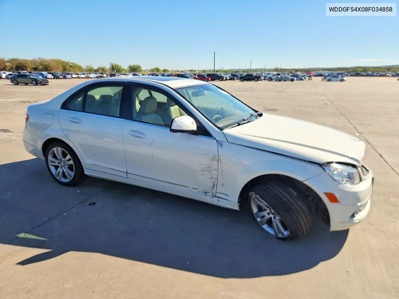 2008 MERCEDES C-KLASSE VIN WDDGF54X08F034858 — фото 4