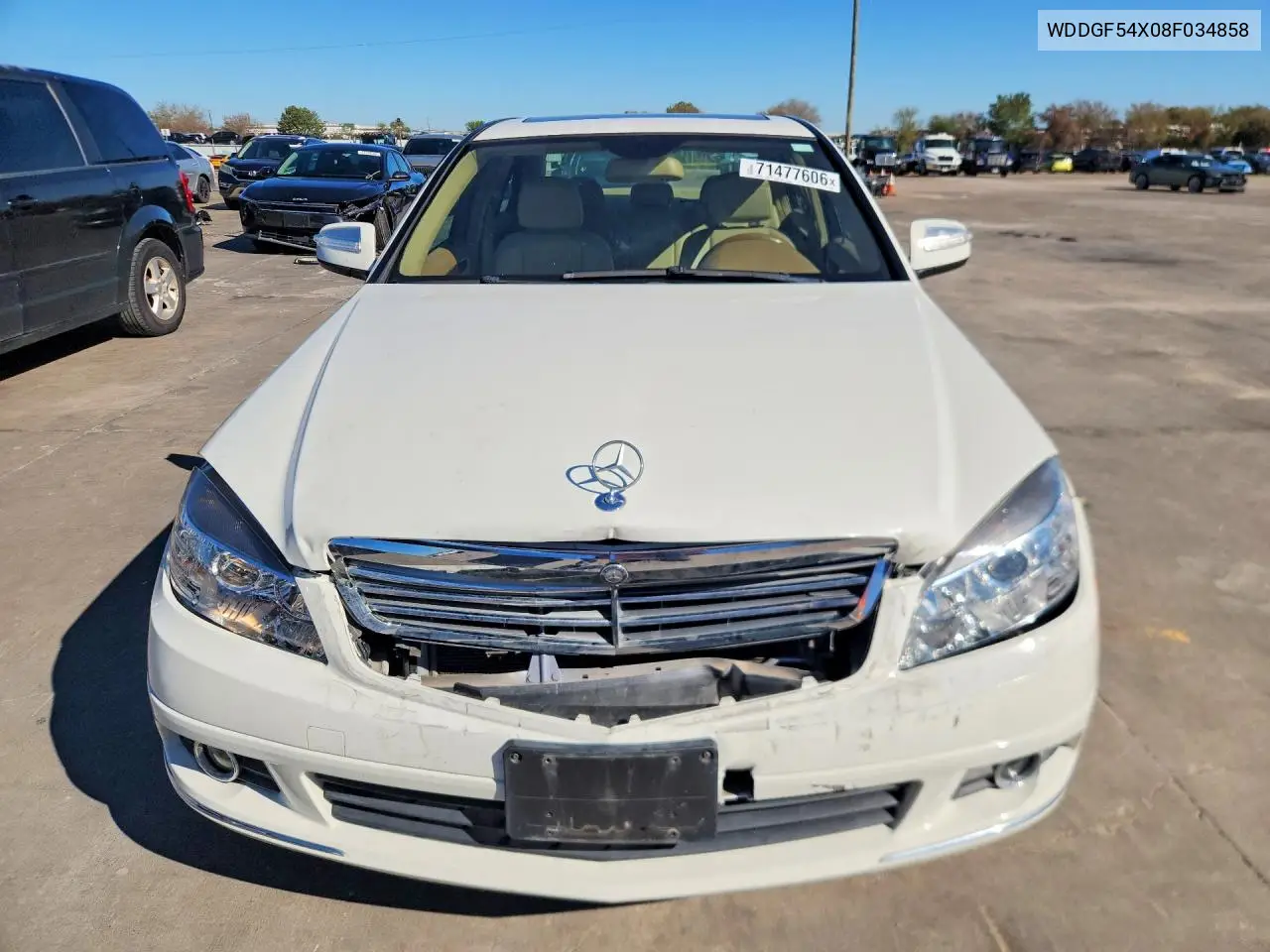 2008 MERCEDES C-KLASSE VIN WDDGF54X08F034858 — фото 5