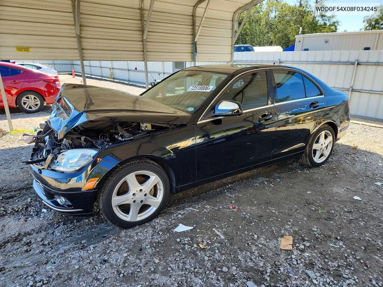 MERCEDES C-KLASSE 2008, VIN WDDGF54X08F034245