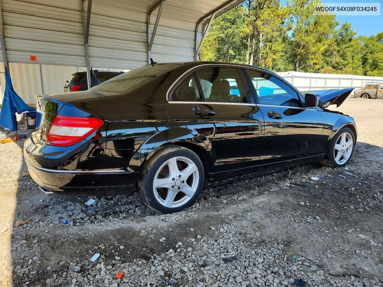 2008 MERCEDES C-KLASSE VIN WDDGF54X08F034245 — фото 3