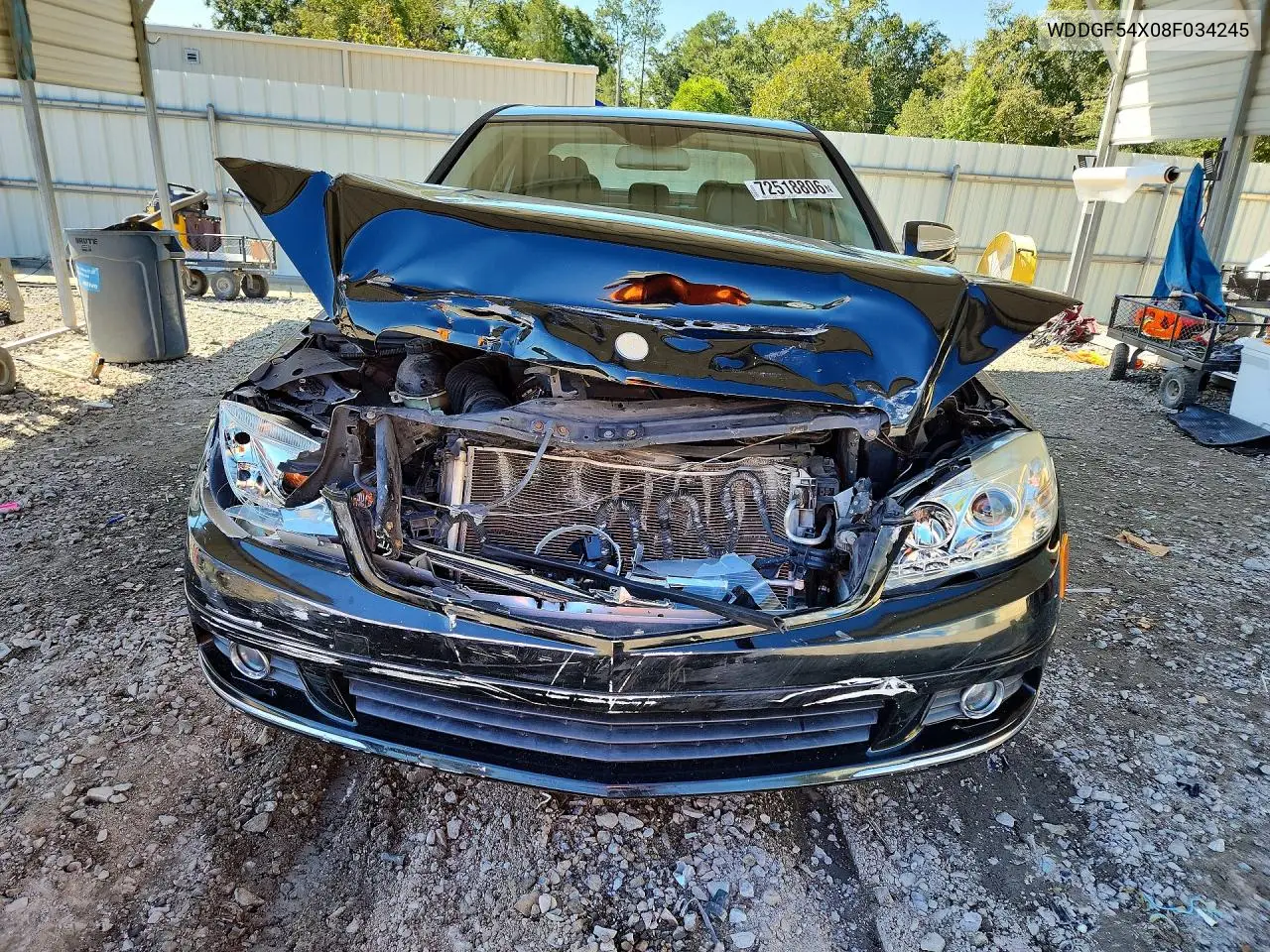 2008 MERCEDES C-KLASSE VIN WDDGF54X08F034245 — фото 5