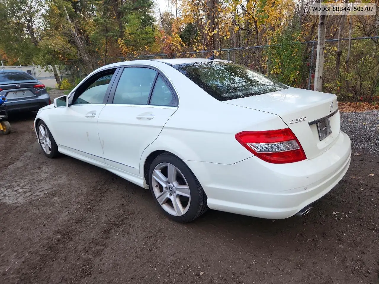 2010 MERCEDES C-KLASSE VIN WDDGF8BB4AF503707 — фото 2