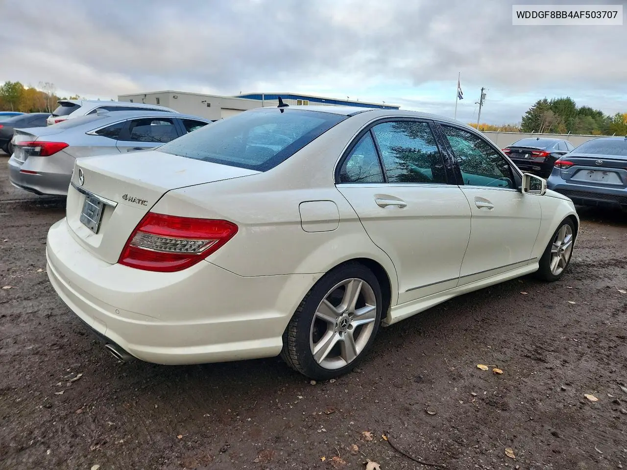 2010 MERCEDES C-KLASSE VIN WDDGF8BB4AF503707 — фото 3