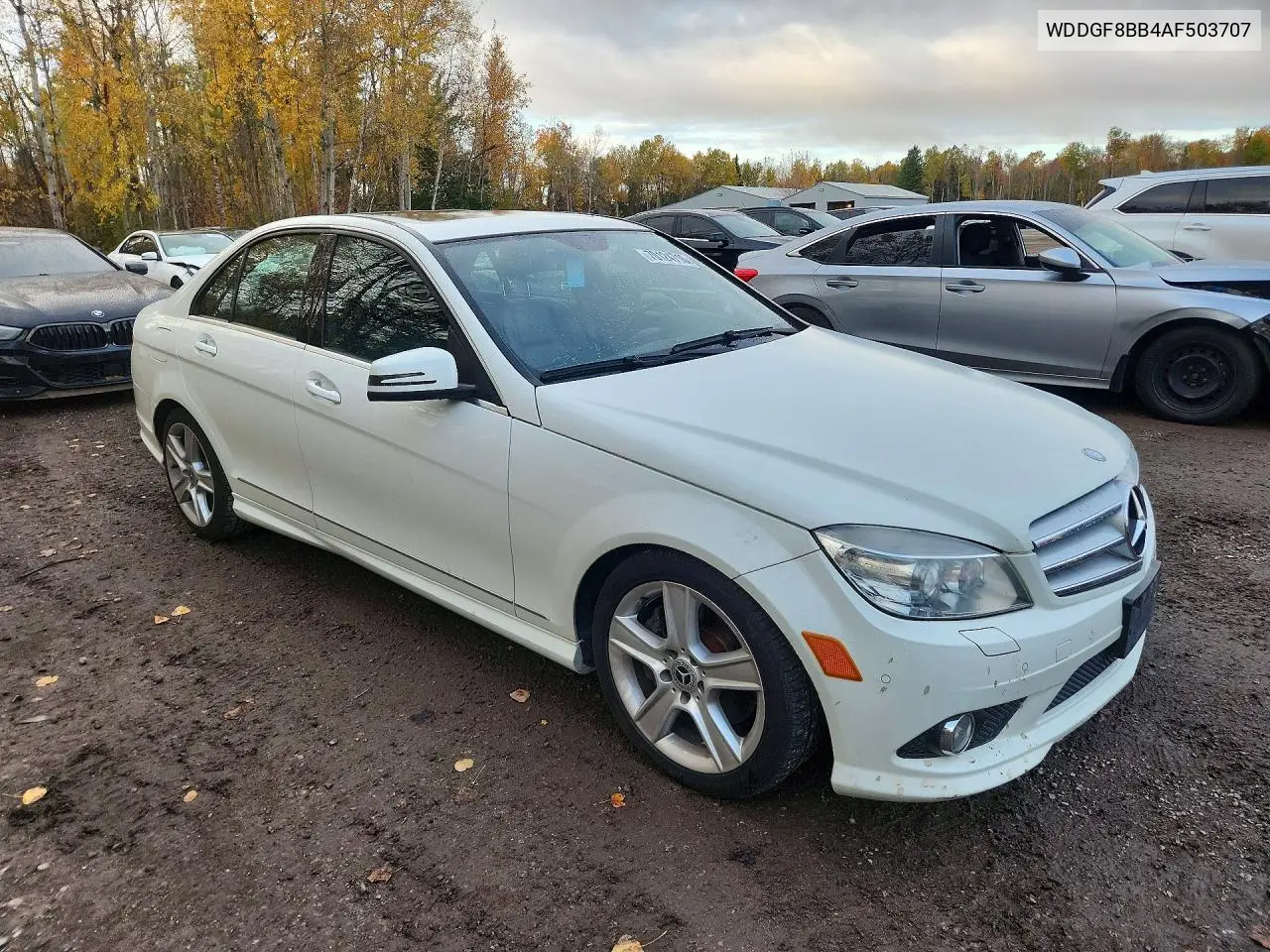 2010 MERCEDES C-KLASSE VIN WDDGF8BB4AF503707 — фото 4