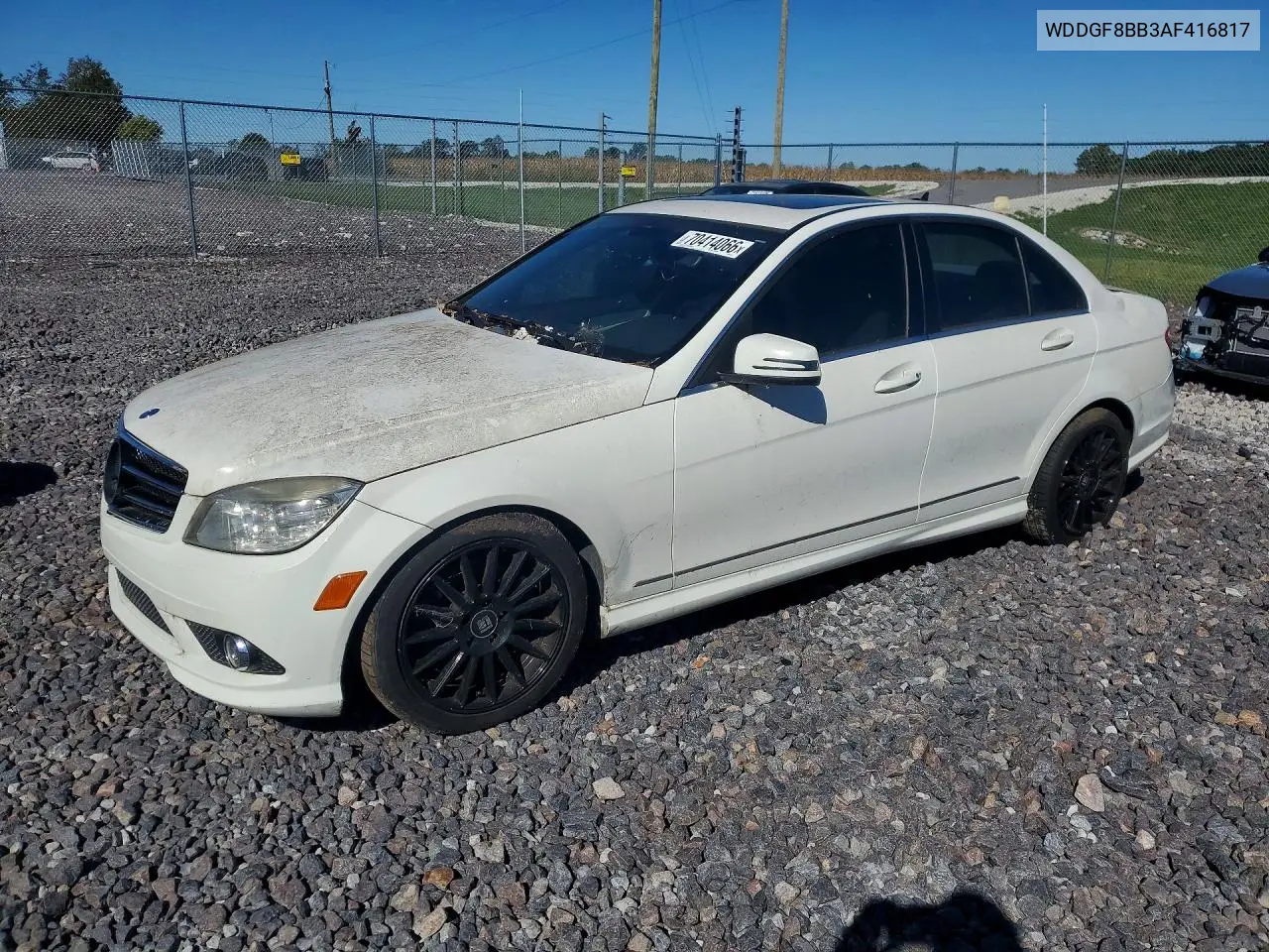 MERCEDES C-KLASSE 2010, VIN WDDGF8BB3AF416817