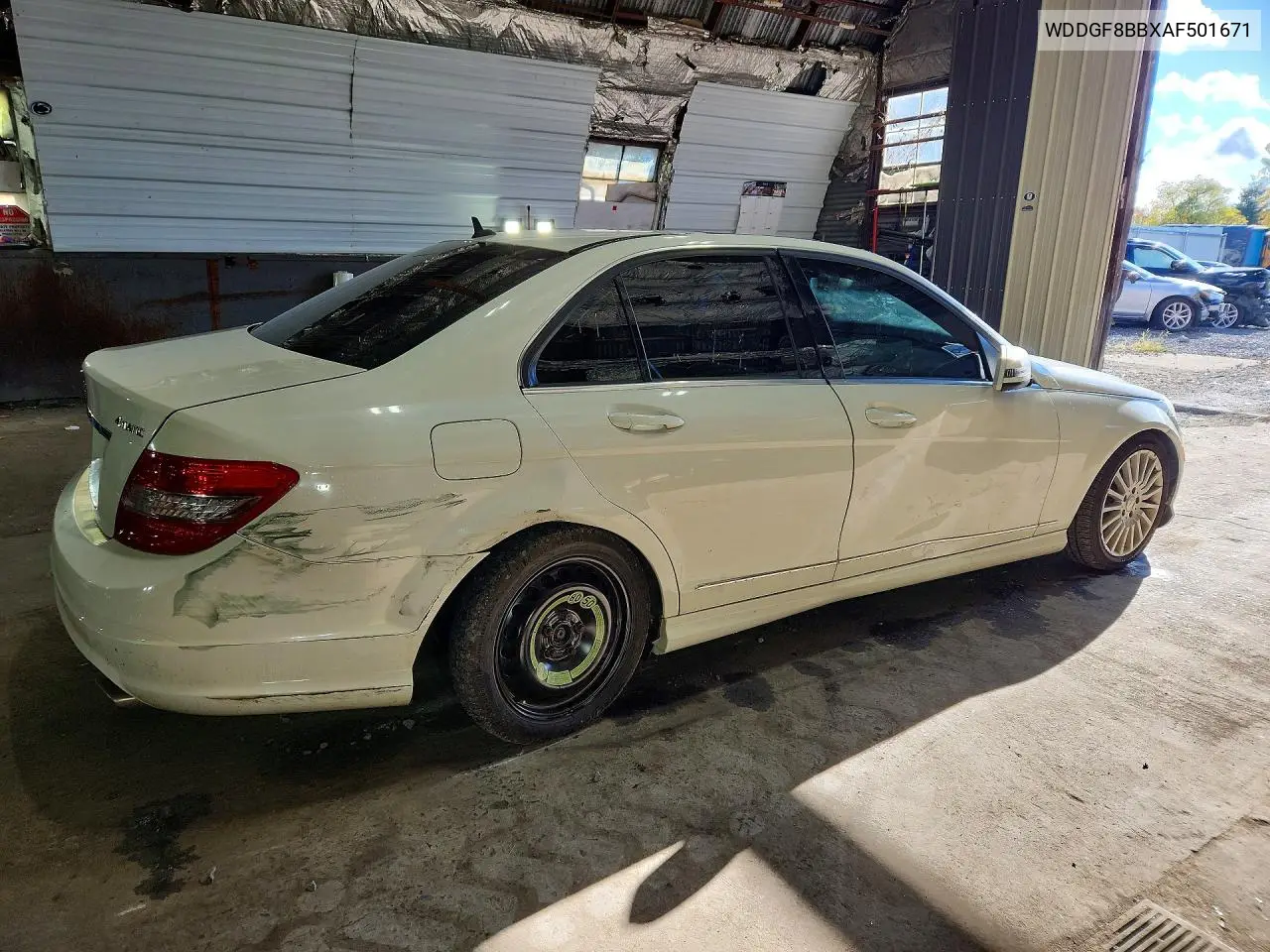 2010 MERCEDES C-KLASSE VIN WDDGF8BBXAF501671 — фото 3