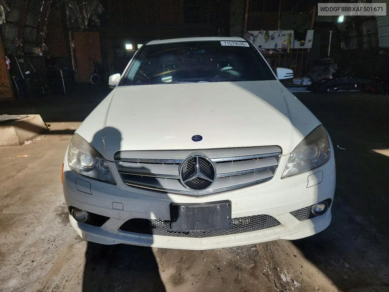 2010 MERCEDES C-KLASSE VIN WDDGF8BBXAF501671 — фото 5