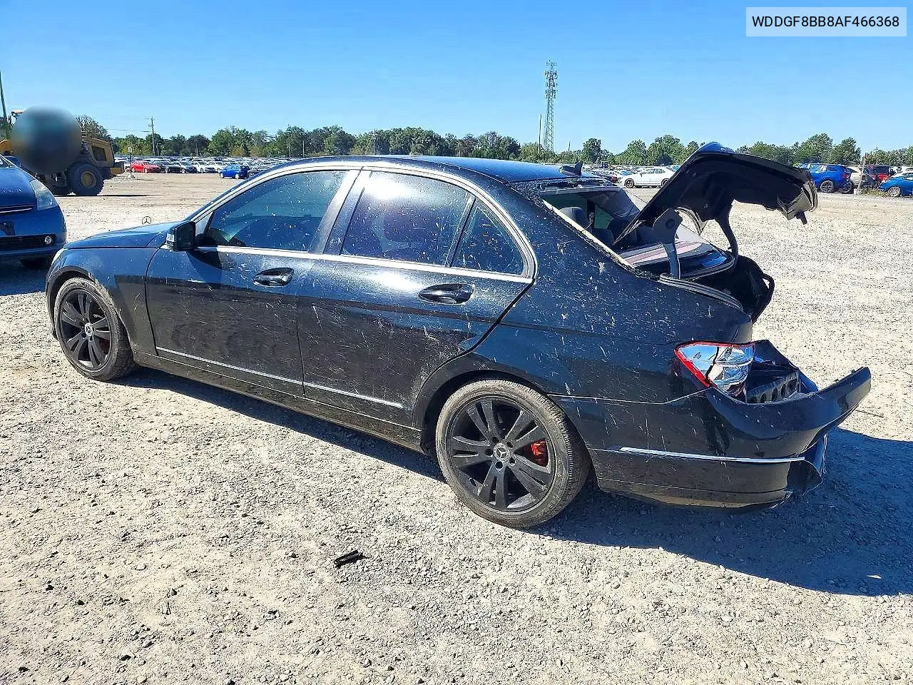 2010 MERCEDES C-KLASSE VIN WDDGF8BB8AF466368 — фото 2