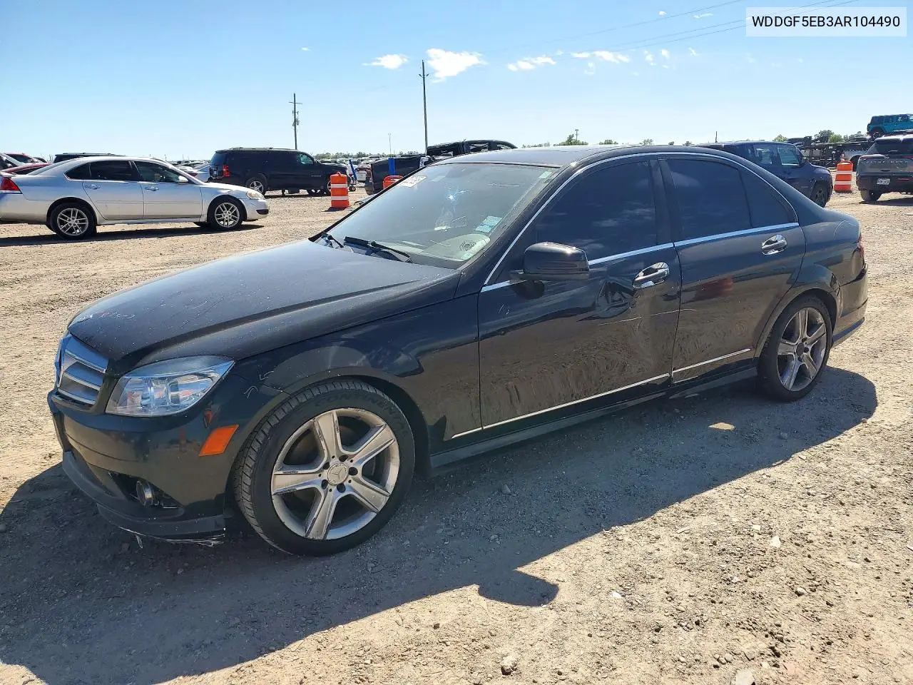 MERCEDES C-KLASSE 2010, VIN WDDGF5EB3AR104490