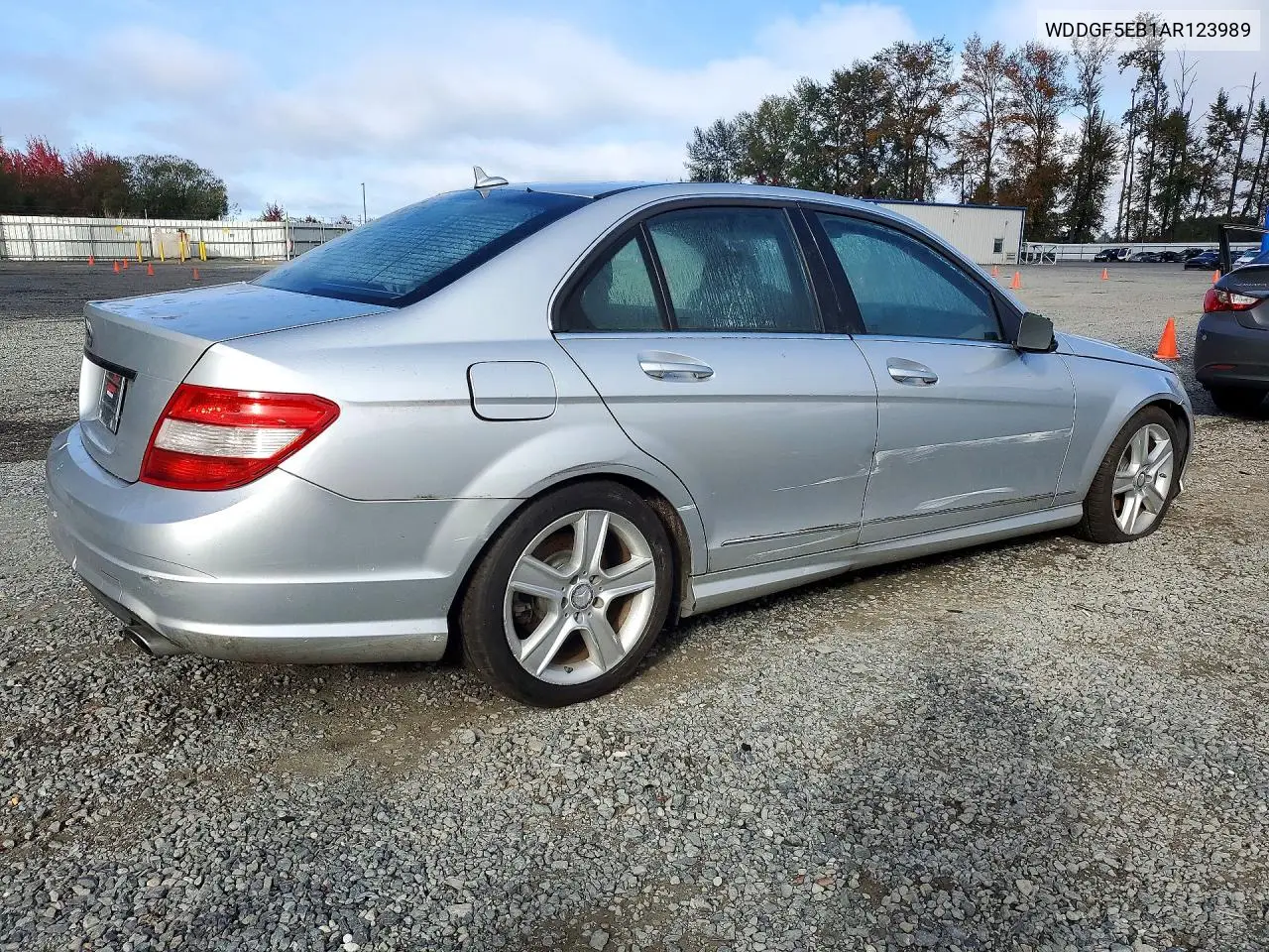 2010 MERCEDES C-KLASSE VIN WDDGF5EB1AR123989 — фото 3