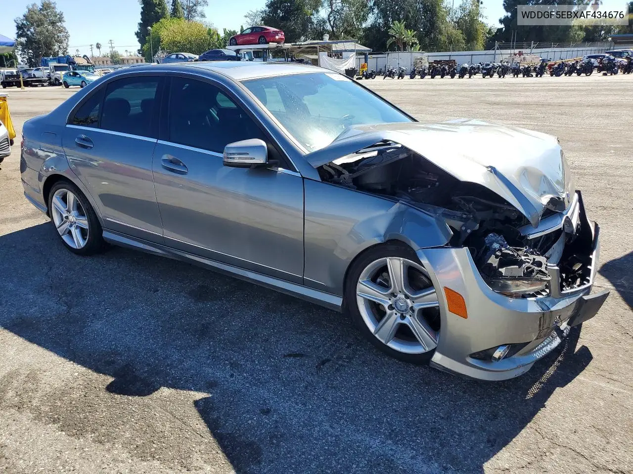 2010 MERCEDES C-KLASSE VIN WDDGF5EBXAF434676 — фото 4
