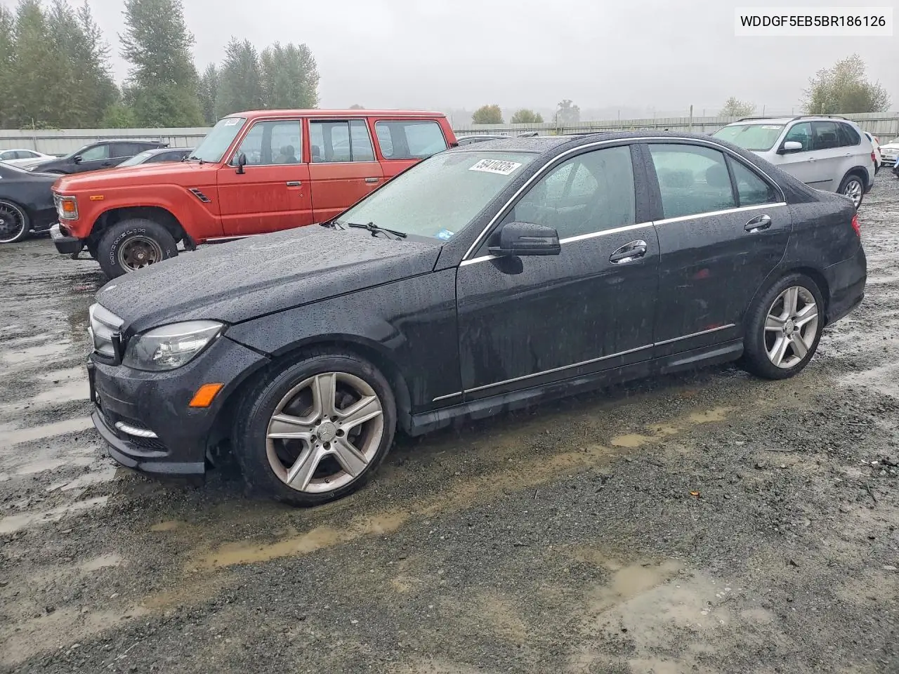 MERCEDES C-KLASSE 2011, VIN WDDGF5EB5BR186126