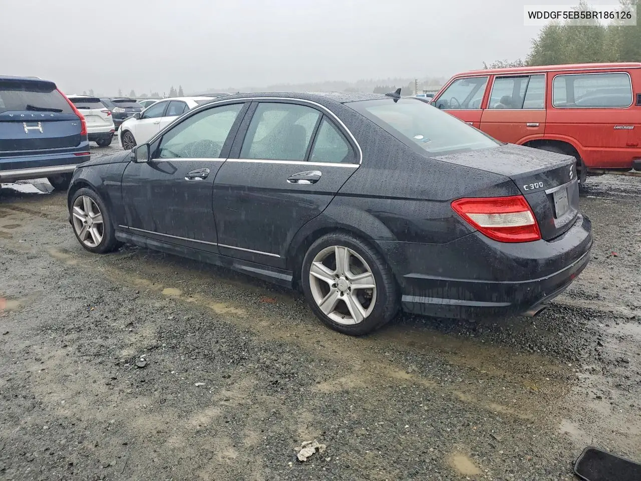 2011 MERCEDES C-KLASSE VIN WDDGF5EB5BR186126 — фото 2