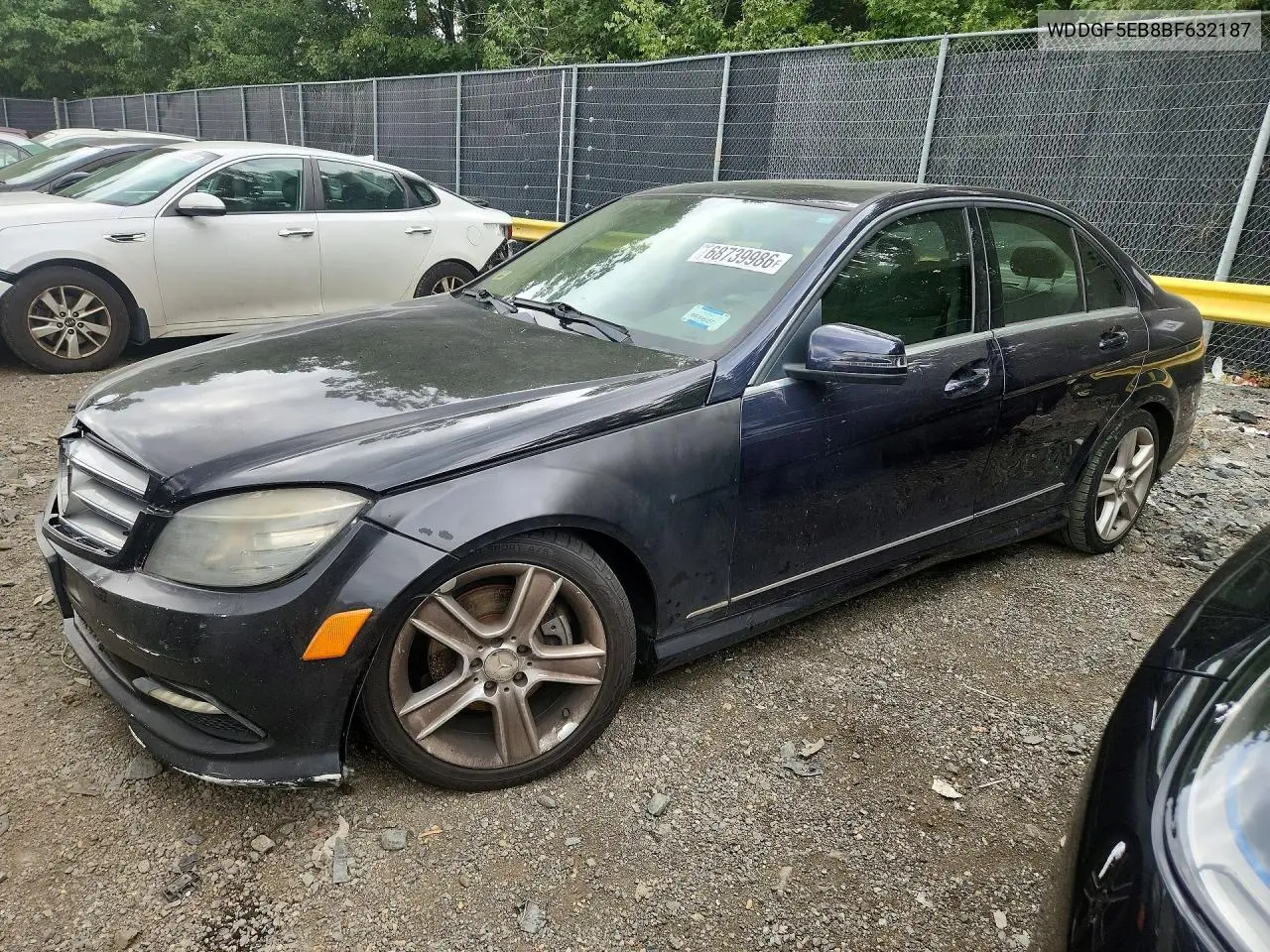 MERCEDES C-KLASSE 2011, VIN WDDGF5EB8BF632187