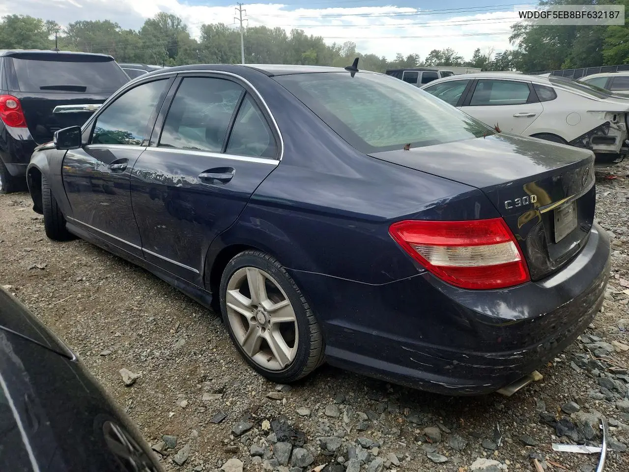 2011 MERCEDES C-KLASSE VIN WDDGF5EB8BF632187 — фото 2