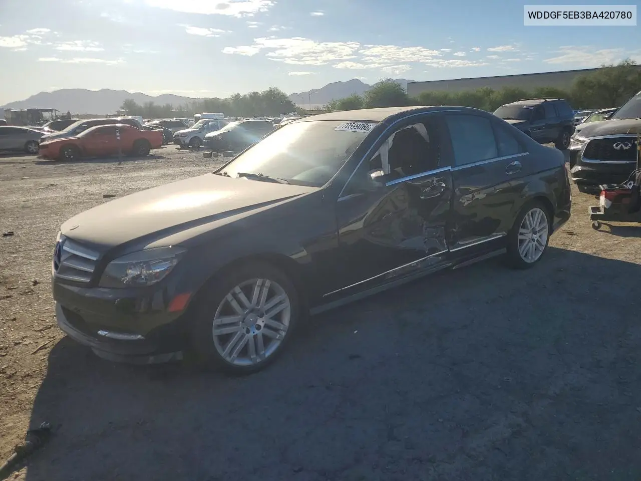 MERCEDES C-KLASSE 2011, VIN WDDGF5EB3BA420780