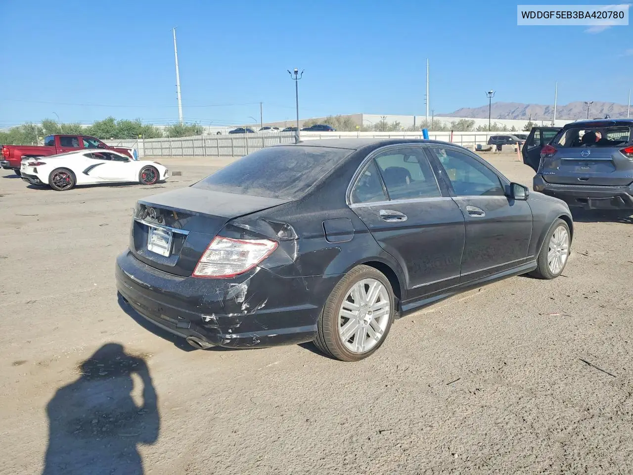 2011 MERCEDES C-KLASSE VIN WDDGF5EB3BA420780 — фото 3