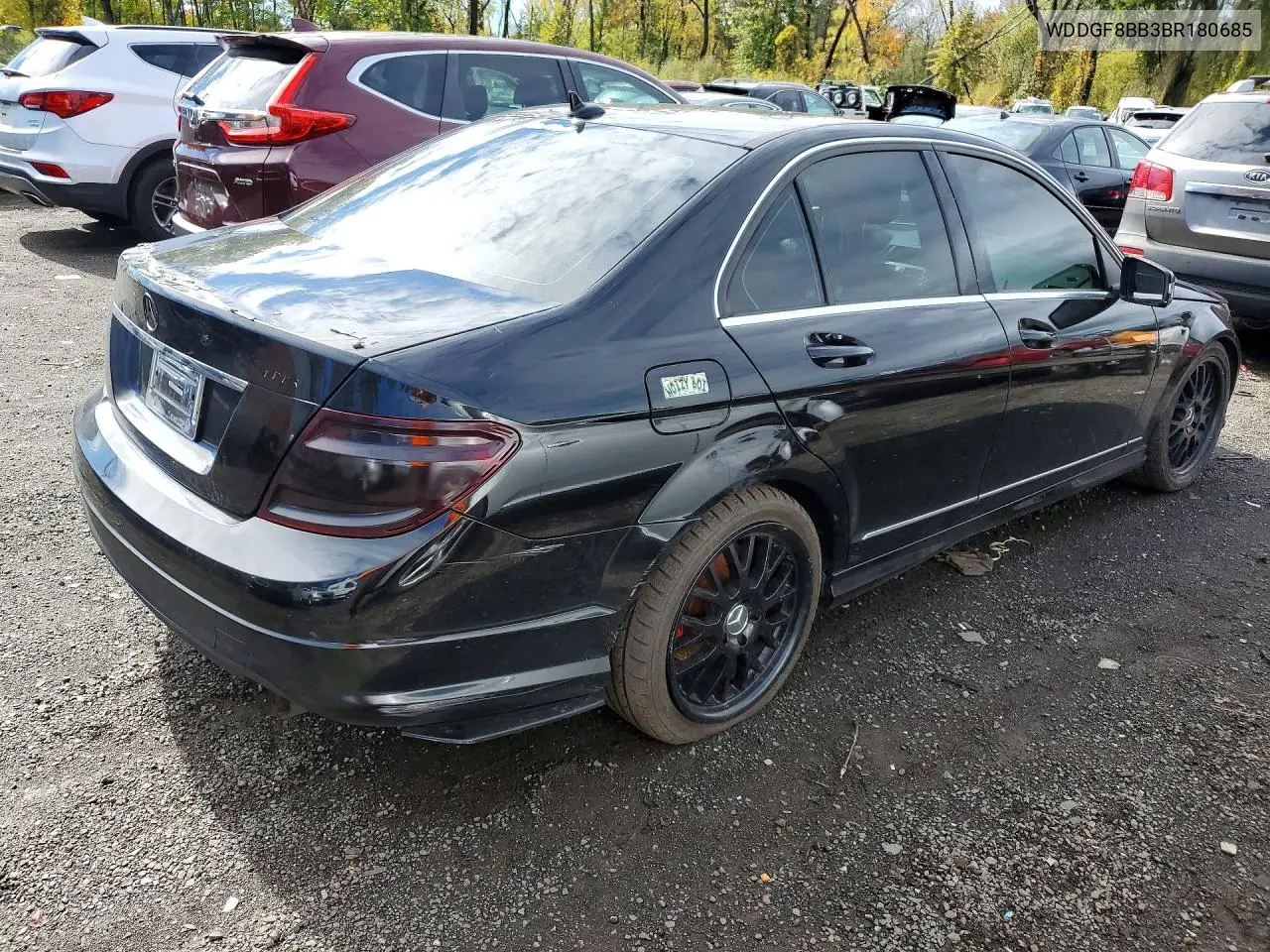 2011 MERCEDES C-KLASSE VIN WDDGF8BB3BR180685 — фото 3