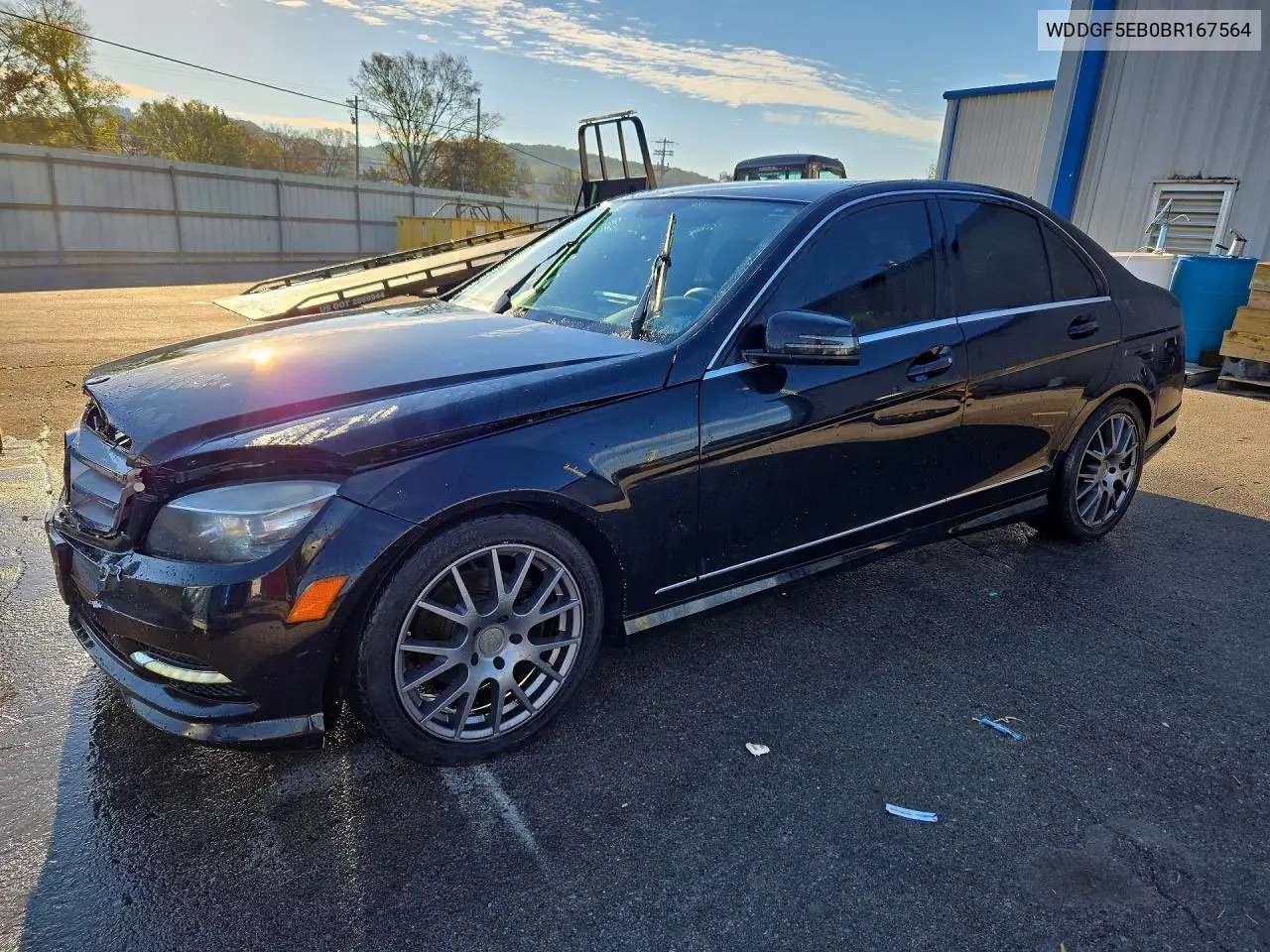 MERCEDES C-KLASSE 2011, VIN WDDGF5EB0BR167564