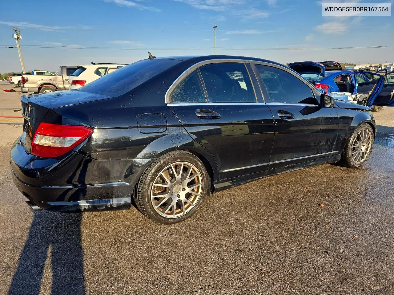 2011 MERCEDES C-KLASSE VIN WDDGF5EB0BR167564 — фото 3