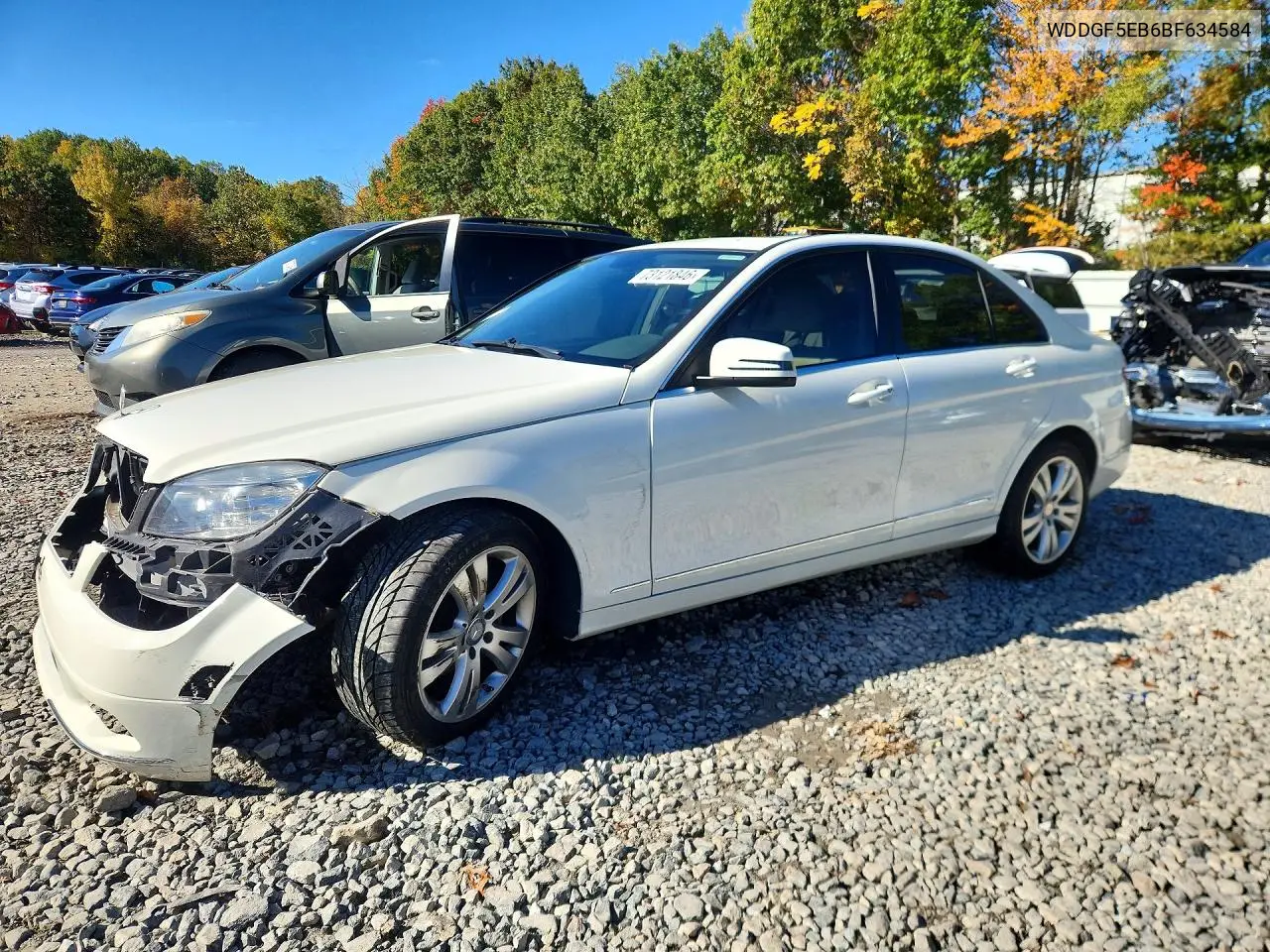MERCEDES C-KLASSE 2011, VIN WDDGF5EB6BF634584