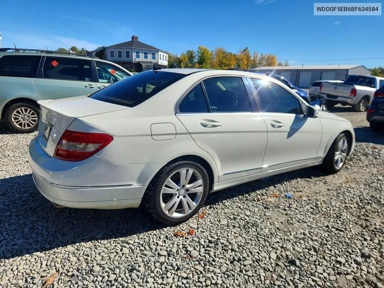 2011 MERCEDES C-KLASSE VIN WDDGF5EB6BF634584 — фото 3