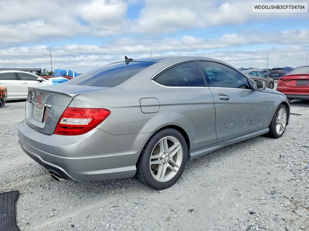 2012 MERCEDES C-KLASSE VIN WDDGJ5HB3CF734704 — фото 3