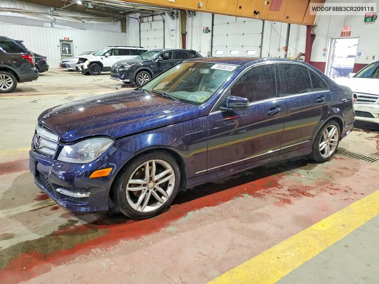 MERCEDES C-KLASSE 2012, VIN WDDGF8BB3CR209118
