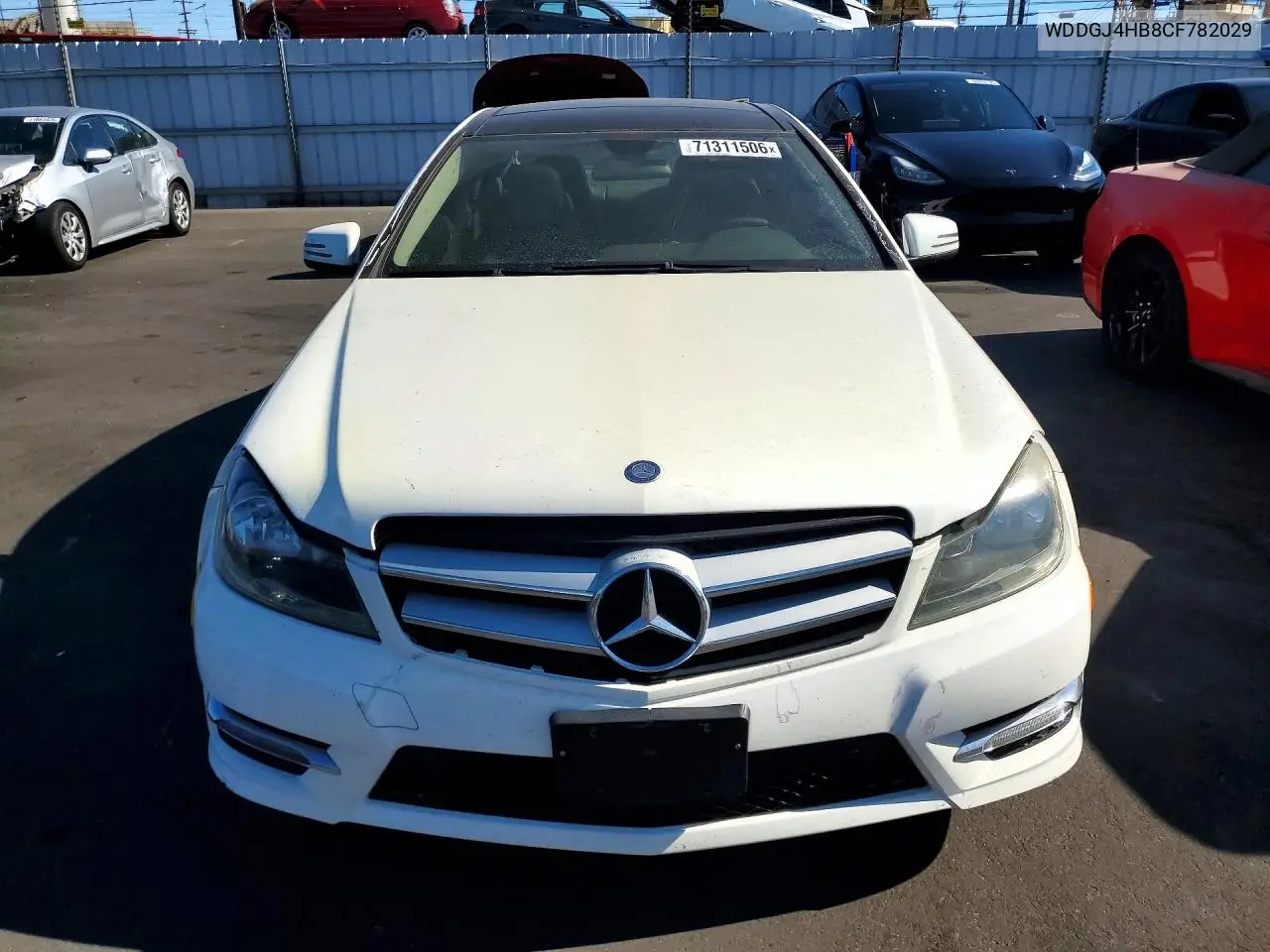2012 MERCEDES C-KLASSE VIN WDDGJ4HB8CF782029 — фото 5