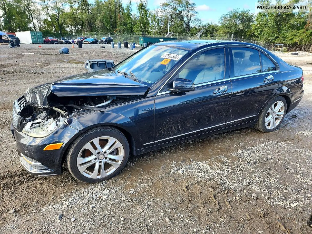 MERCEDES C-KLASSE 2012, VIN WDDGF8BB6CA689816