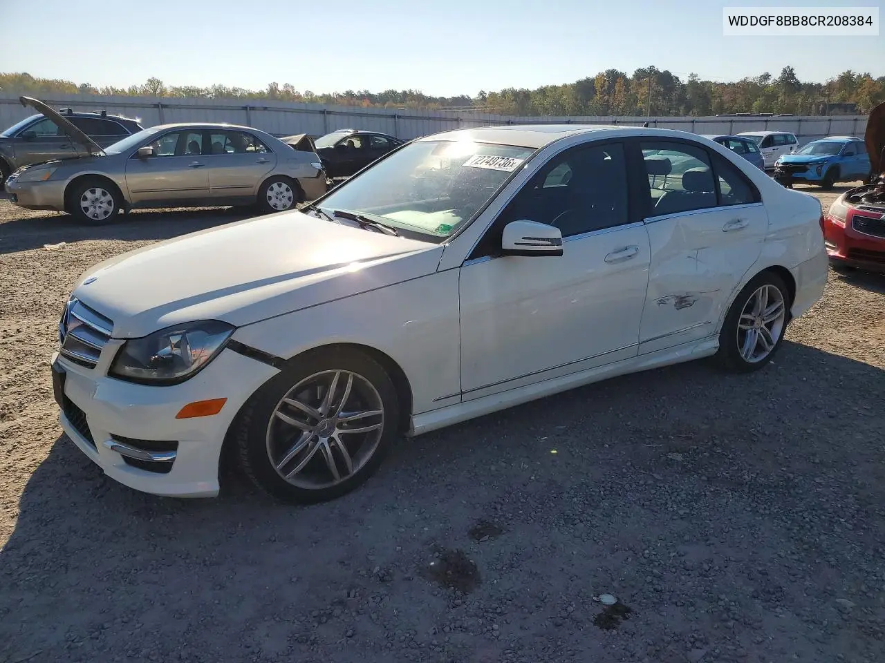 MERCEDES C-KLASSE 2012, VIN WDDGF8BB8CR208384