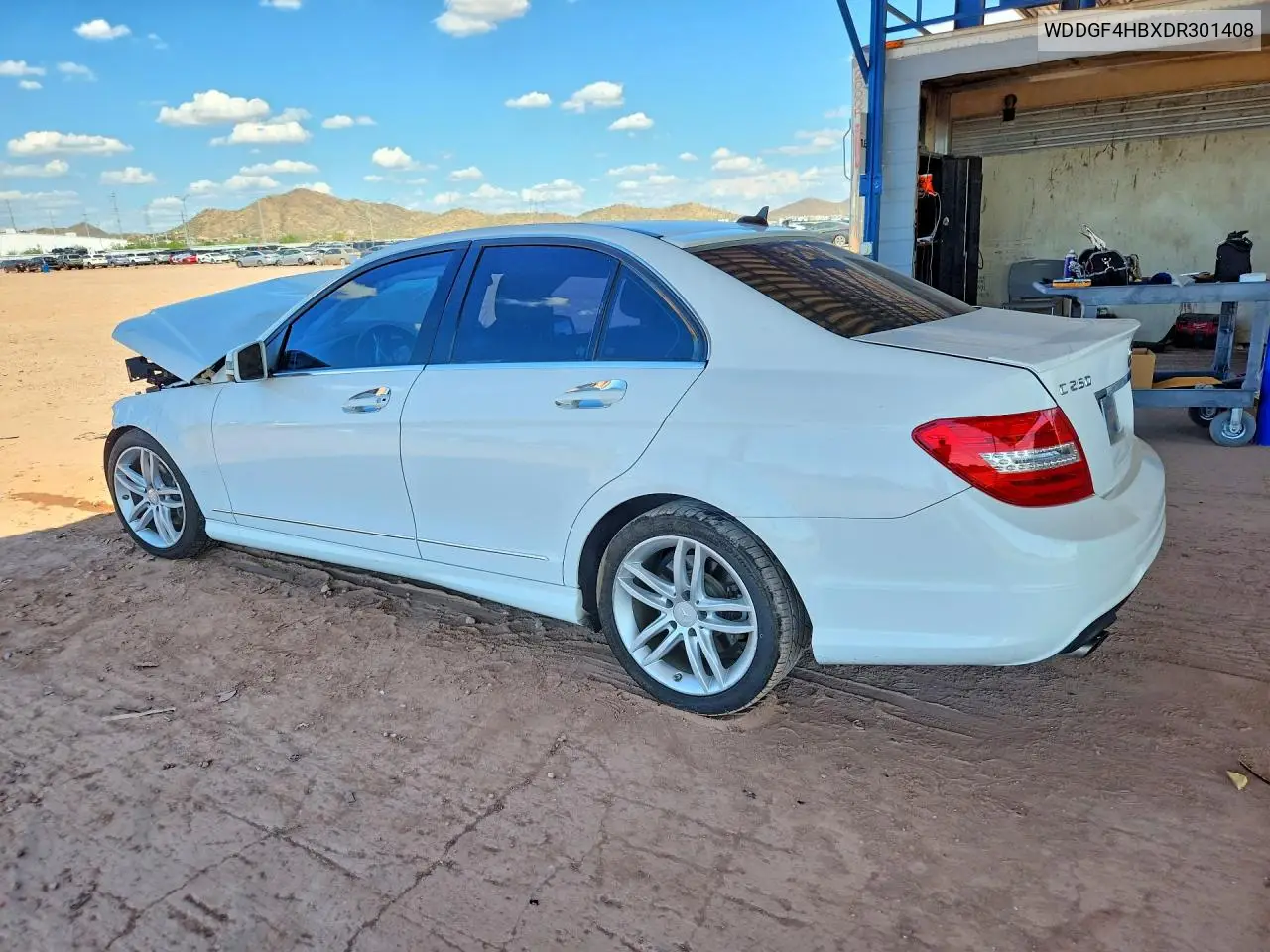 2013 MERCEDES C-KLASSE VIN WDDGF4HBXDR301408 — фото 2