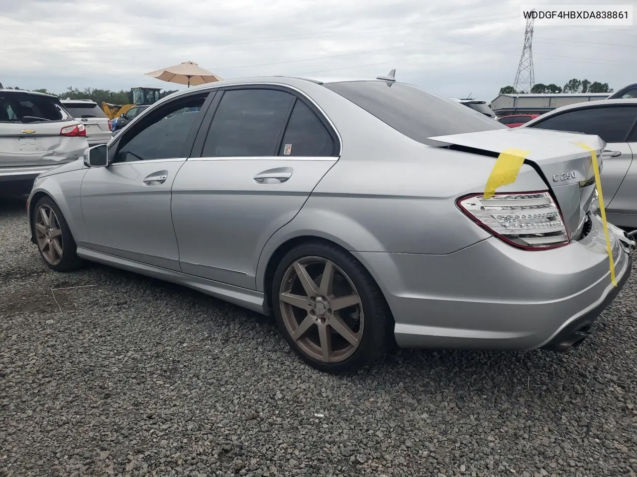2013 MERCEDES C-KLASSE VIN WDDGF4HBXDA838861 — фото 2