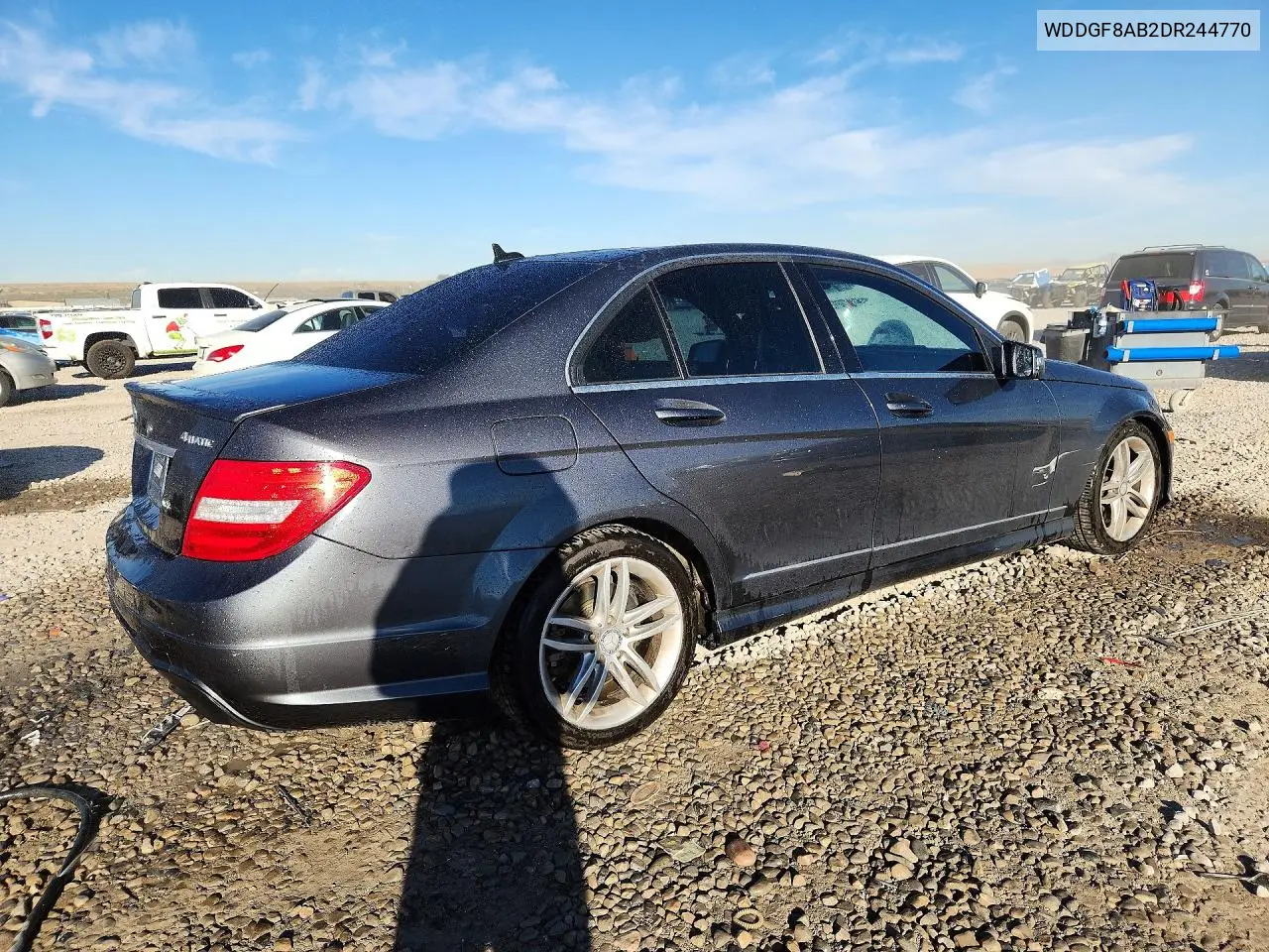 2013 MERCEDES C-KLASSE VIN WDDGF8AB2DR244770 — фото 3