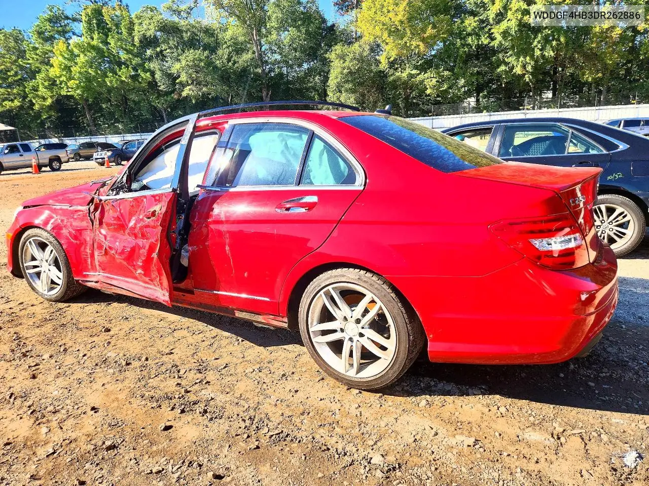 2013 MERCEDES C-KLASSE VIN WDDGF4HB3DR262886 — фото 2