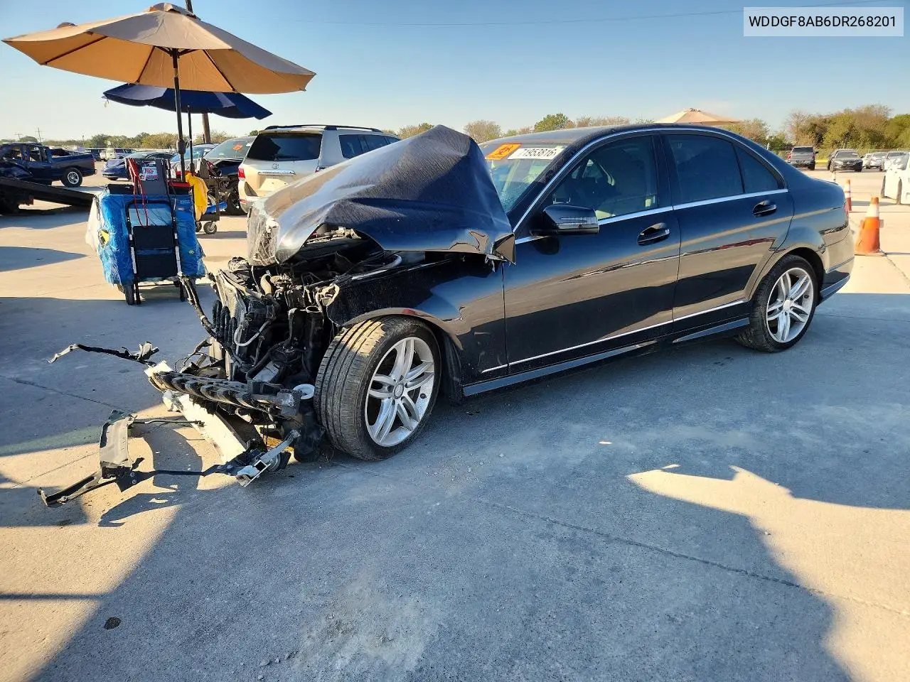 MERCEDES C-KLASSE 2013, VIN WDDGF8AB6DR268201