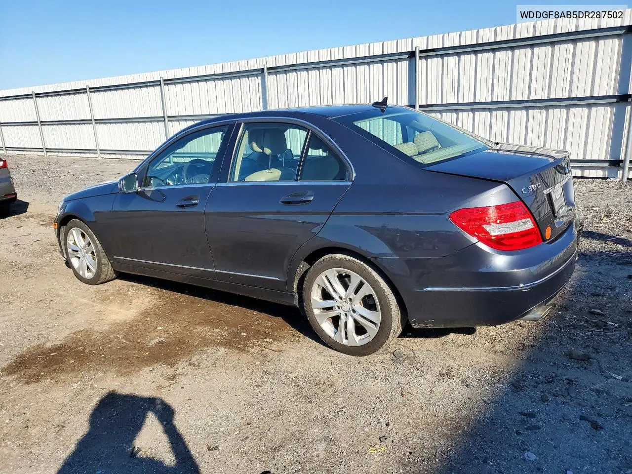 2013 MERCEDES C-KLASSE VIN WDDGF8AB5DR287502 — фото 2
