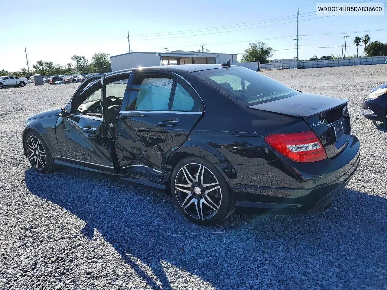 2013 MERCEDES C-KLASSE VIN WDDGF4HB5DA836600 — фото 2