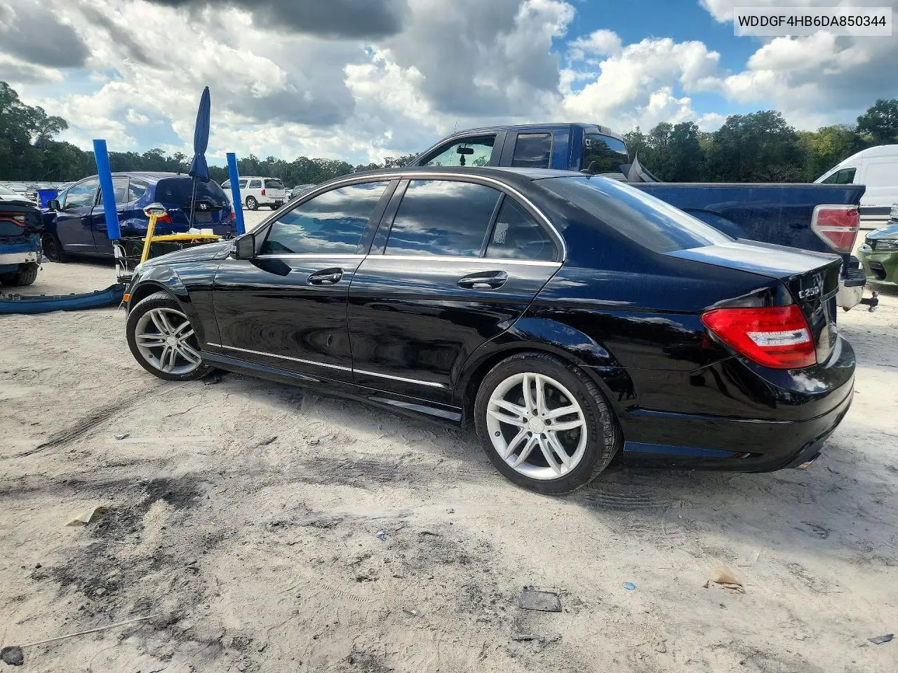 2013 MERCEDES C-KLASSE VIN WDDGF4HB6DA850344 — фото 2