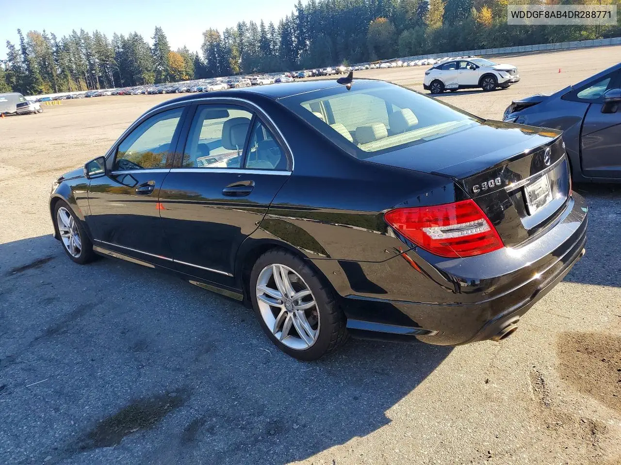 2013 MERCEDES C-KLASSE VIN WDDGF8AB4DR288771 — фото 2
