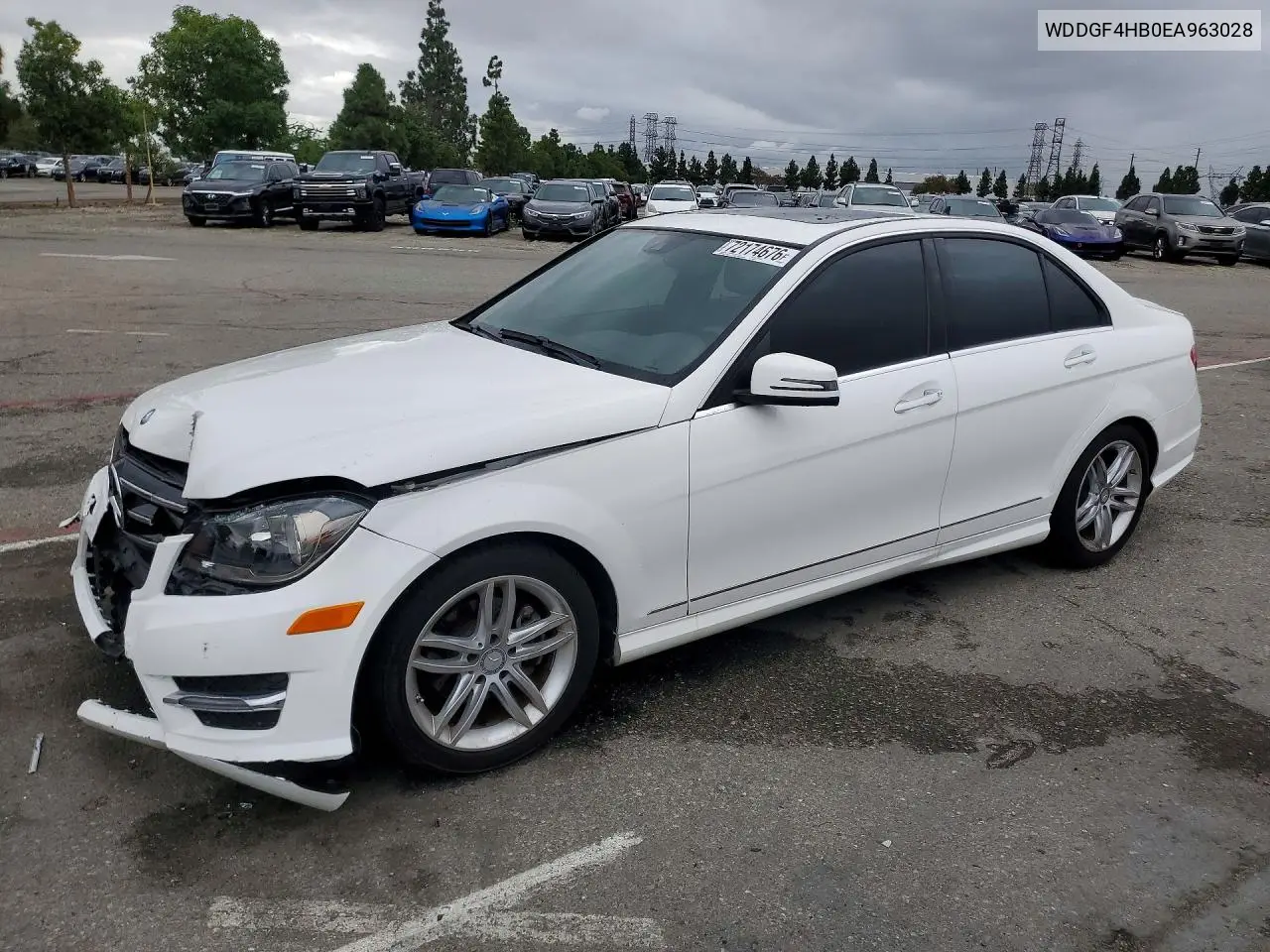 MERCEDES C-KLASSE 2014, VIN WDDGF4HB0EA963028