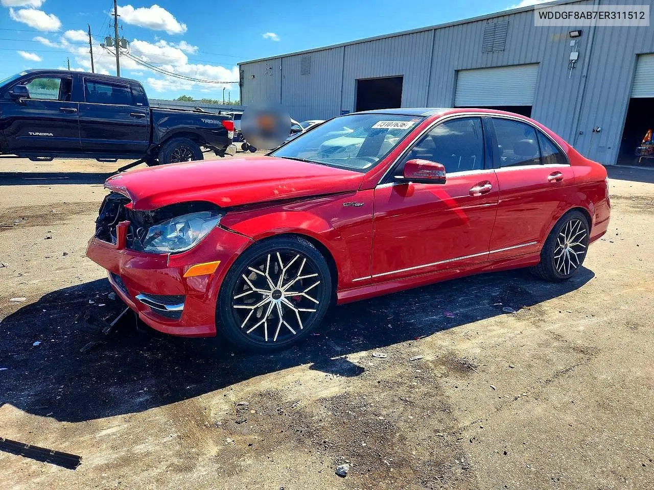 MERCEDES C-KLASSE 2014, VIN WDDGF8AB7ER311512